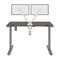 Bestar Bestar Upstand 48W x 24D Standing Desk with Dual Monitor Arm in bark grey 175860-000047 - alternate 4